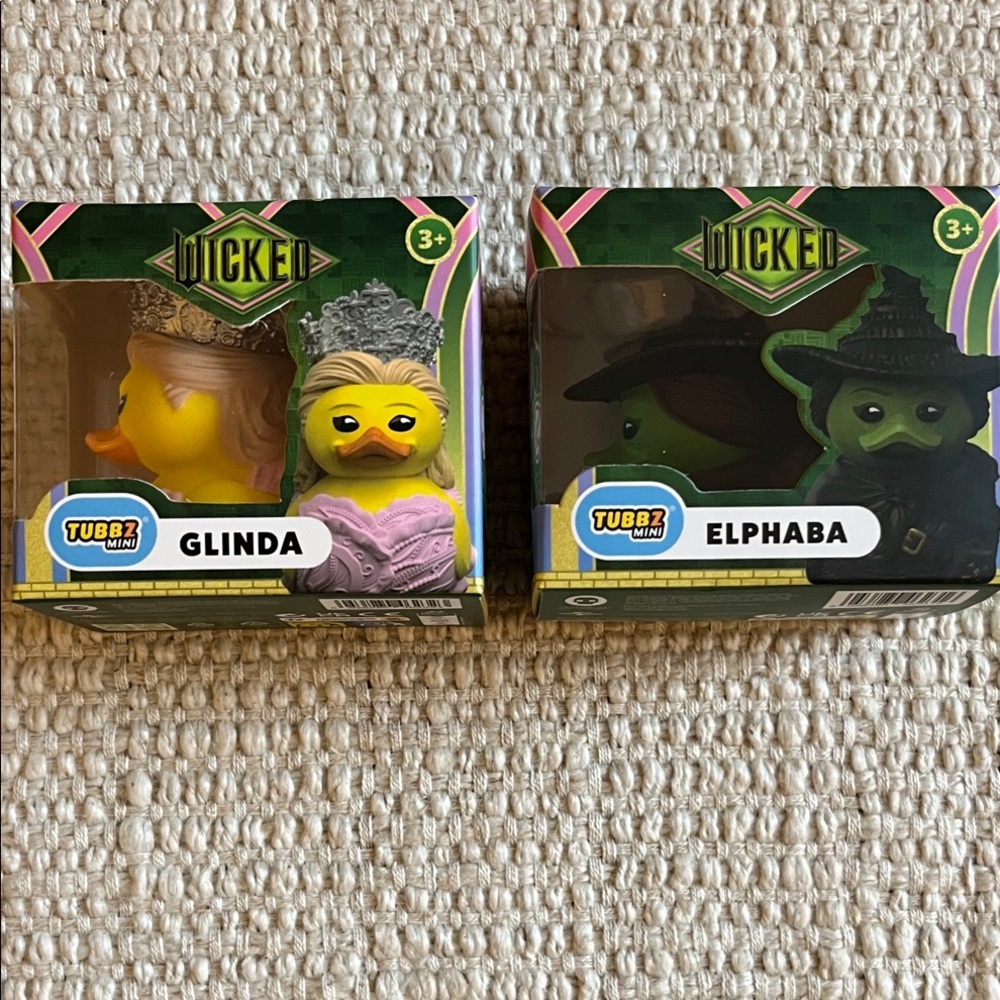Wicked Elphaba & Glinda Tubbz Mini Rubber Duck Set